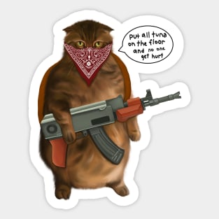 Fat cat robbers Sticker